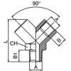 Derivação “Y” M/F Standard Latão - Image 2