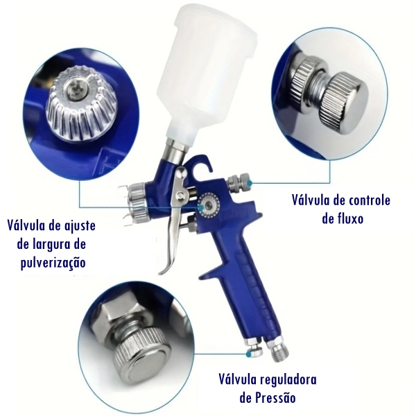 Pistola Pintura Copo Superior Bico 1.7 Nylon 0.60 Lt - Image 2